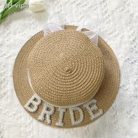 New Bride Straw Hat Beach Pool Summer Wedding Marriage Honeymoon Travel Bridal Shower Gift Bachelorette Party Photo Props Favor