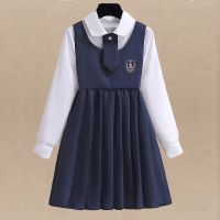 Children Clothing Dress For Girls School Uniform Kids Blouse Dress Suit Teens Costume Spring Autumn Vestidos 6 8 10 12 14 Years