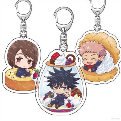 Jujutsu Kaisen Keychain Anime Keyring Acrylic Cute Cartoon Itadori Yuji Gojo Satoru Bag Pendant Key Chain Gifts