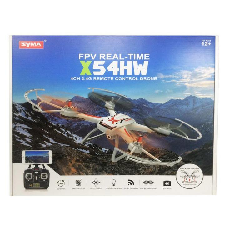 โดรน-โดรนติดกล้อง-ไซม่า-โดรนบังคับวิทยุ-ควอดคอปเตอร์-เครื่องบินโดน-มีกล้องถ่ายสด-แถมเเบตโดรน-syma-quadcopter-rc-drone-x54hw-camera-wifi-fpv-ของแท้-มีประกัน