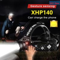 【lz】▣✱  Hedeli novo xhp140 ir sensor led farol tático tocha recarregável usb 18650 bateria acampamento lanterna xhp90.2 lâmpada de cabeça