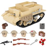 1Set Building Blocks Car Bren Gun Carrier Mini Bricks Solider Figures Gifts WW2 Multinational Star Vehicle Educational Kid Toys Building Sets