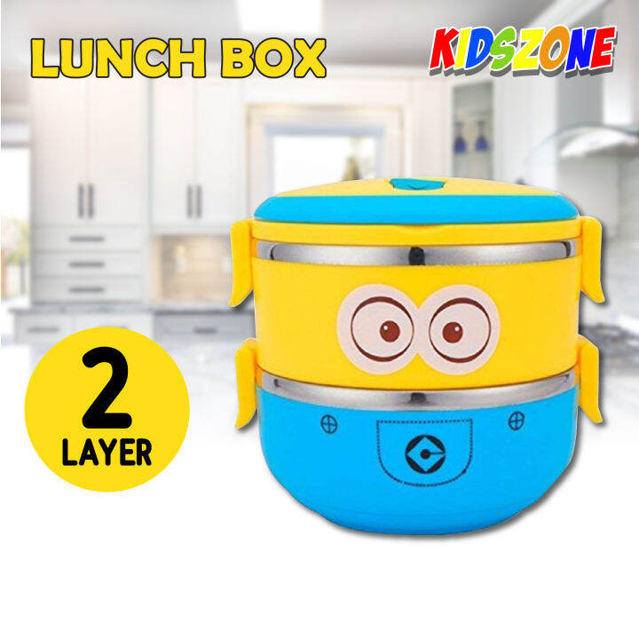 C2 Layer Children Cartoon Lunch Box Stainless Steel Insulation Bento