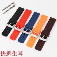 ⌚ Watch strap accessories สายนาฬิกาซิลิโคนหูดิบแบบปลดเร็วสำหรับผู้ชายและผู้หญิงสมาร์ทวอทช์พร้อมสวิตช์แหวนสายคล้องหูดิบ 18 20 22 24 มม.