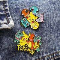 Pokémon Cartoon Creative Pikachu Modeling Pop-Enamel Pin Lapel Badges Funny Fashion Jewelry Send A Friend Anime Jewelry