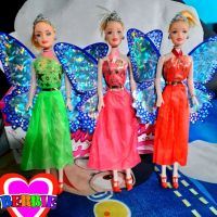 ตุ๊กตา Barbie Barbie สำหรับเด็กผู้หญิงตุ๊กตา Barbie Kids Toys มีปีก Barbie ตุ๊กตาของเล่นสำหรับเด็กผู้หญิง