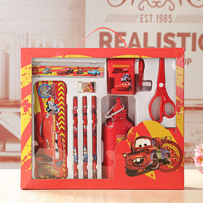 10-piece Stationery Set Fashion Kettle Stationery Box Cartoon Pencil Sharpener Notebook Writing School Supplies Gift