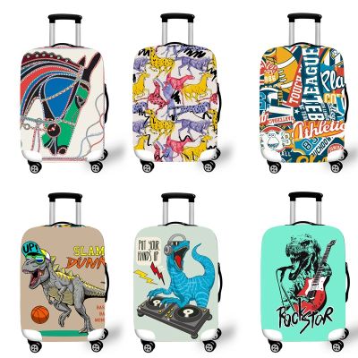 Elastic Luggage Protective Cover Case For Suitcase Protective Cover Trolley Cases Covers 3D Travel Accessories Dinosaur Pattern