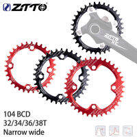 ZTTO ความเร็วเดียวระบบ1x แคบกว้าง Chainring 104 BCD รอบ32ครั้ง34ครั้ง36ครั้ง38ครั้งสำหรับ MTB 12วินาที11วินาที10วินาที9วินาที Crankset Chainwheel แหวน