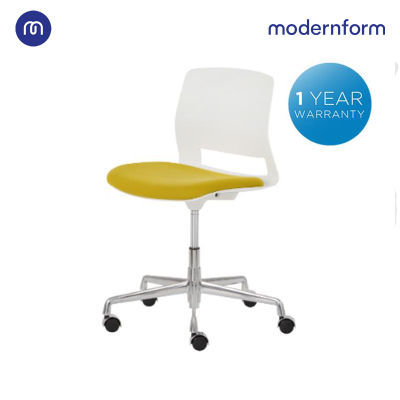 Modernform เก้าอี้สัมมนา เก้าอี้ทำงาน เก้าอี้บาร์เตี้ย-ปรับสูงได้ สีสันสดใส ขาอลูมิเนียม ล้อไนลอน  รุ่น ESN-006C