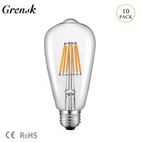 Grensk Dc 12V 24V Gloeilamp ST58 E27 Led-lampen Daglicht Wit 4500K Lage Spanning 6W edison Helder Glas Led Lamp Warm Wit 2700K