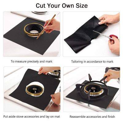 Limited time discounts 4Pcs/Set Gas Stove Protectors Cooker Cover Liner Clean Mat Pad Gas Stove Stovetop Protector For Kitchen Cookware Accessories