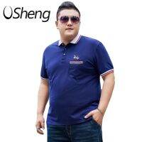 VSheng เสื้อโปโลไซส์ใหญ่2022ถึง2XL สำหรับผู้ชาย7XL กก. ยืดได้พร้อมกระเป๋าคอลเลคชั่นฤดูร้อนเสื้อผู้ชายทรงหลวมไซส์ใหญ่พิเศษปี140