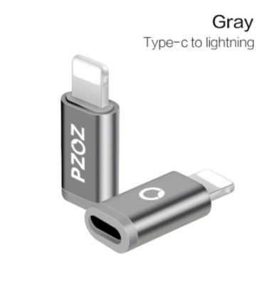 PZOZ Type-C VS Micro USB Adapter to Lightning for iPhone Cable USB Charger&amp;Sync Data Cable