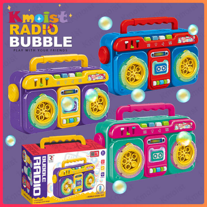 Kmoist Electric Radio Bubble Machine Kids Creative Recorder Bubble
