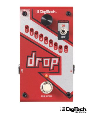 Digitech The Drop Polyphonic Drop Tune Pedal เอฟเฟคดรอปสายกีตาร์ แบบ Pitch Shifter ดรอปเสียงกีตาร์ได้ 3 โหมด พร้อมสวิทช์ Momentary + แถมฟรีอแดปเตอร์