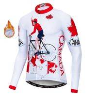 Weimostar USA Cycling Jersey Winter Thermal Fleece Long Sleeve Mountain Bicycle Clothing Maillot Ciclismo Sport MTB Bike Jersey