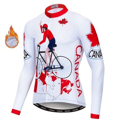 Weimostar USA Cycling Jersey Winter Thermal Fleece Long Sleeve Mountain Bicycle Clothing Maillot Ciclismo Sport MTB Bike Jersey