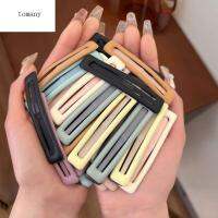 TOMANY 6pcs/set สไตล์เกาหลีแบบ ปิ่นปักผมทรงสี่เหลี่ยมผืนผ้า โลหะสำหรับตกแต่ง ฟรอสติ้ง Barrettes เรขาคณิต อุปกรณ์เสริมผม รูปทรงเรขาคณิต สำหรับผู้หญิง