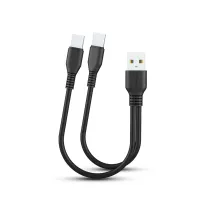 2 In 1 Micro USB C เคเบิ้ล Type C สายชาร์จอย่างรวดเร็วสายชาร์จแท็บเล็ตโทรศัพท์สายชาร์จ2 In 1 Dual Type C เคเบิ้ล