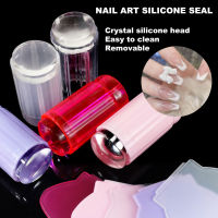 AWEI1 Nail Stamper Detachable Artwork Making with Scraper Silicone Seal Nail Stamping Printing Tips Tool for Manicure