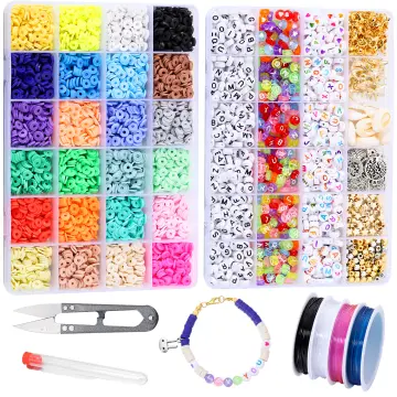 5000 Pcs Clay Bead Bracelet Making Kit for Girls Friendship Clay Beads for  Bracelets Yellow Orange White Beads Letter Gold Beads for Jewelry Making