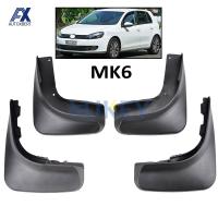 ด้านหน้าด้านหลัง Mud Flaps Mudguards สำหรับ Volkswagen VW Golf 6 Mk6 2009 2010 2011 2012ชุด Molded Mudflaps Splash Guards Mud Flap