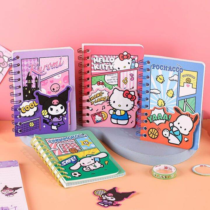 Kawaii Sanrio Hello Kitty Notebook Cinnamoroll Kuromi Pochacco Student ...