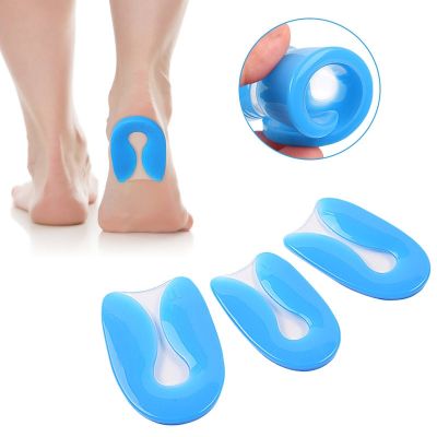 ❅℗ Soft Silicone Gel Insoles for Heel Support Anti Shock Foot Care Tools Foot Pain Protectors Support Shoes Insert Pad Heel Sticker