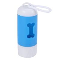 Flash Light Dispenser For Pet Dog Cat Poop Scoop Waste Bags Roll Holder Clean Up