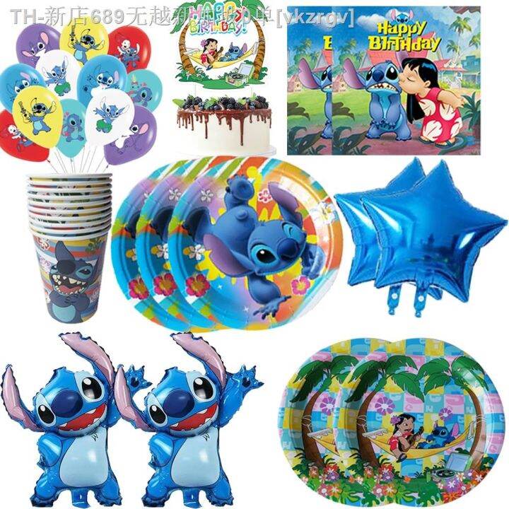 cw-lilo-and-birthday-decoration-kids-disposable-tableware-plate-for-baby-boy-supplies