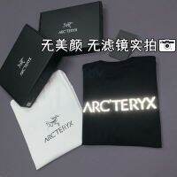 Arcteryx เสื้อยืดแขนสั้นพิมพ์ลายซิลิก้าเจล,เสื้อยืดแขนสั้นสะท้อนแสงฤดูร้อน