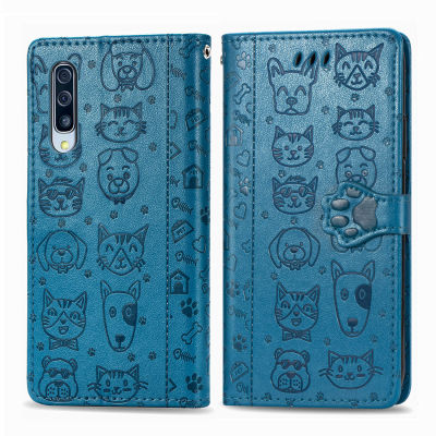 เคส A50S กาแล็คซี่ Samsung เคสกระเป๋าสตางค์หนัง PU ลายนูนรูปการ์ตูนเคสฝาหลังโทรศัพท์มือถือแบบพับ Samsung A50S A50 S