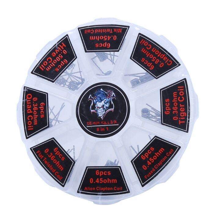 Hot 8 in 1 Clapton Coil platte twisted Mix twisted Fused clapton Alien