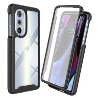 Motorola Edge 30 Pro / Edge+ 2022 Case, Built-in Screen Protector Full Body Rugged Shockproof Case Cover for Motorola Edge 30 Pro / Edge+ 2022