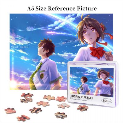 Your Name Mitsuha X Taki (10) Wooden Jigsaw Puzzle 500 Pieces Educational Toy Painting Art Decor Decompression toys 500pcs