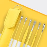 6Pcs Stainless Steel Ear Cleaner Wax Removal Tool Kit Reusable Ear Pick Set Health Care Cleaning Ear Kit for Adults Kids