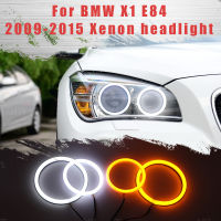 LED SMD ผ้าฝ้ายแสง Switchback แองเจิลตารัศมีแหวน DRL ชุดสำหรับ BMW X1 E84 2009 2010 2011 2012 2013 2014 2015ซีนอนไฟหน้า