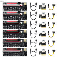 6Pc PCIE Riser V014 MAX Riser สำหรับการ์ด Riser PCI Express X16 Extender อะแดปเตอร์3838แฟลช LED สำหรับ Bitcoin Miner Mining