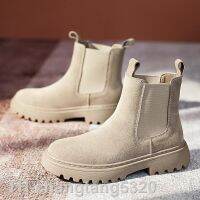 2023changtang5320 ยี่ห้อใหม่เชลซีรองเท้าหนังนุ่มข้อเท้า Booties ผู้หญิงฤดูใบไม้ร่วง SLIP-ON รองเท้าแฟชั่น ฤดูหนาว