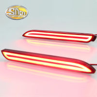 2PCS For Toyota Verso 2011 - 2015 2-in-1 Functions Car LED Rear Fog Lamp Bumper Light Auto Brake Light Reflector