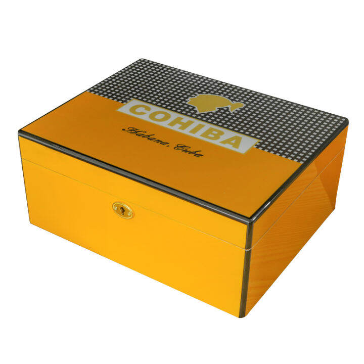 Cohiba Ciga Box Moisturizing Piano Paint Cedar Wooden Humidor Lazada PH