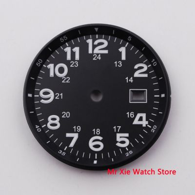 33MM BLIGER Sterile Dial Date Window Luminous Marks Fit For ETA 2824 2836 MIYOTA 8215 821A Movement Watch Dial
