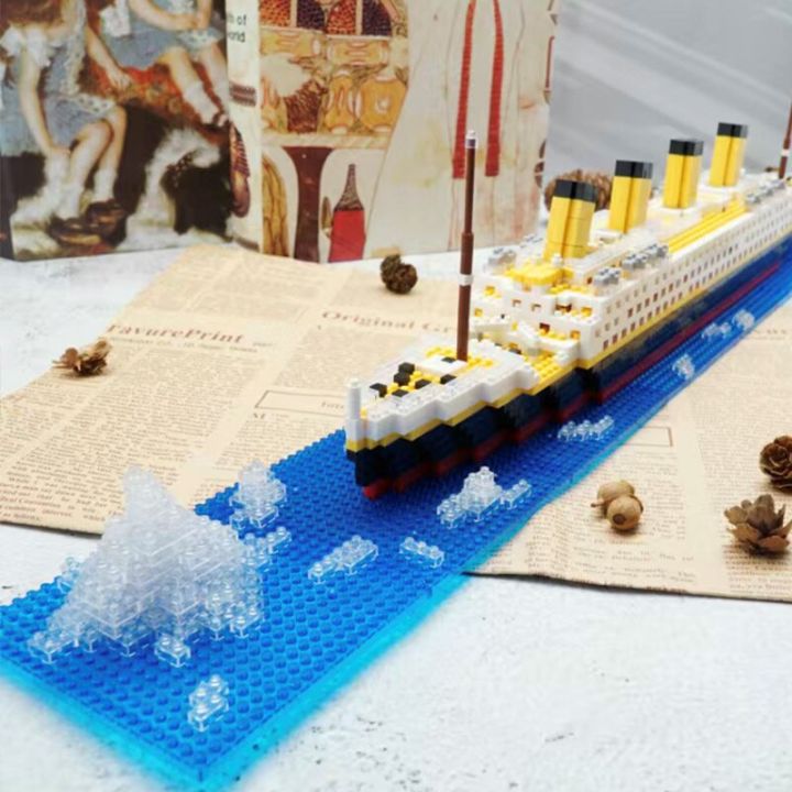 โมเดลไททานิก-rms-1860ชิ้นโมเดลเรือขนาดใหญ่-3d-เรือของเล่น-diy-คอลเลคชั่นตัวต่อบล็อกตัวต่อขนาดเล็กสำหรับของขวัญคริสต์มาสสำหรับเด็ก