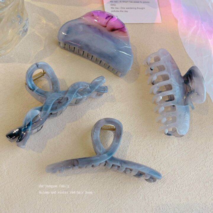 ink-and-wash-style-large-grip-clip-fashionable-and-simple-acrylic-hair-clip-curly-hair-shark-clip-headwear