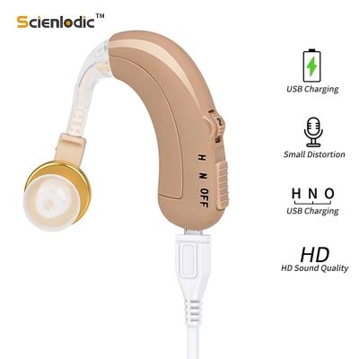 USB Rechargeable Hearing Aid BTE Hearing Aids Ear Hearing Amplifier Adjustable Tone Hearing Device for Elderly Sound Amplifier