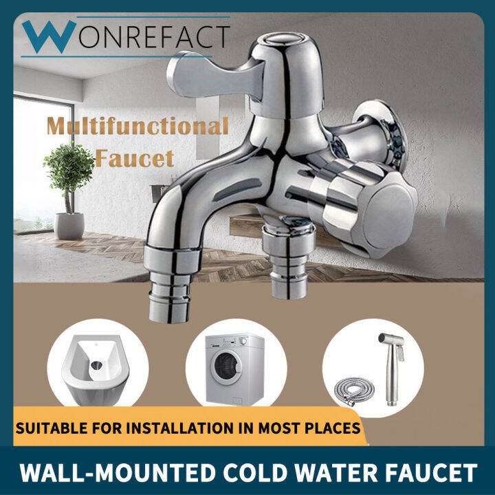Washing Machine/Bathroom Faucet Two Way Tap Multifunctional Two Head all Mounted Water Faucet