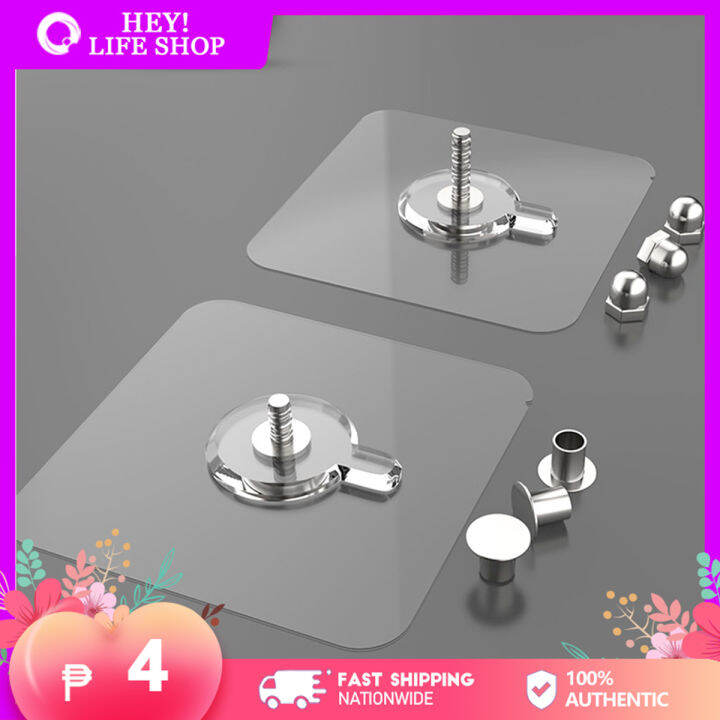 Nodrilling NonTrace Transparent Self Adhesive Nails Hook for Photo