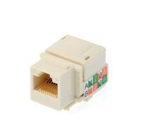 Link US-1005 CAT 5E RJ45 Colorful Modular Jack, Slim White Color