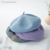 ☼ New Fashion Breathable Hat Ladies Cotton Color Beret French Knitted